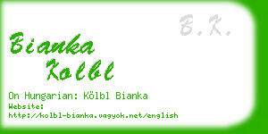 bianka kolbl business card